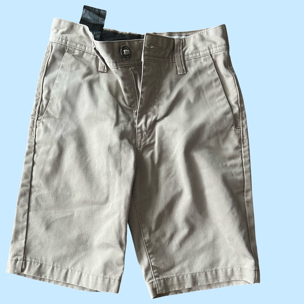 Volcom Men's Beige Flat Front Shorts
